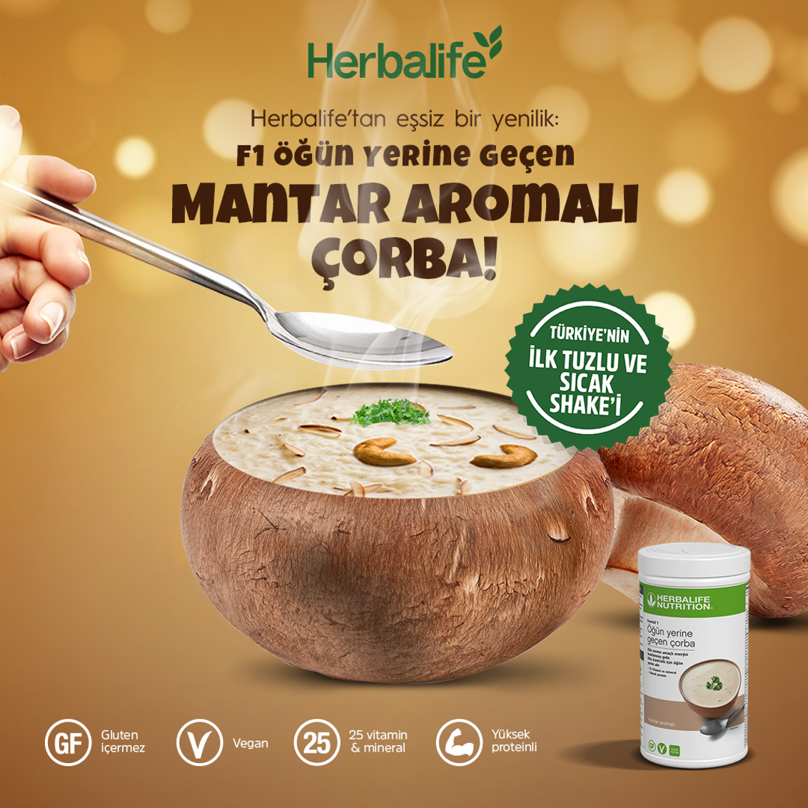 Formül 1 Herbalife Öğün Yerine Geçen Mantarlı Shake 500gr